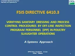 FSIS DIRECTIVE 6410.3