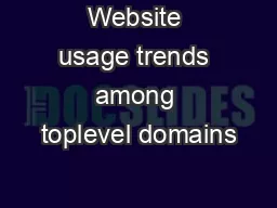 Website usage trends among toplevel domains