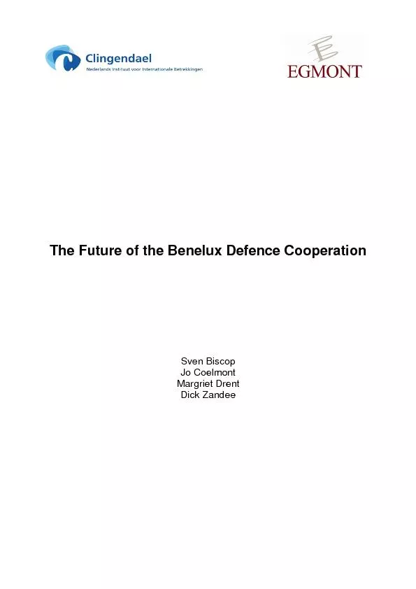 The Future of the Benelux Defence Cooperation