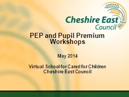 PEP and Pupil Premium Workshops