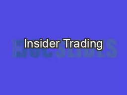 Insider Trading