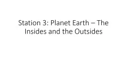 Station 3: Planet Earth – The Insides and the