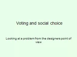 Voting and social choice