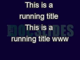 This is a running title This is a running title www