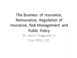 The Business of Insurance, Reinsurance, Regulation of Insur