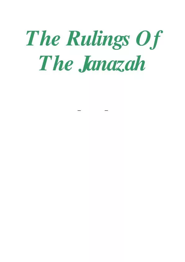 The Rulings Of  The Janazah