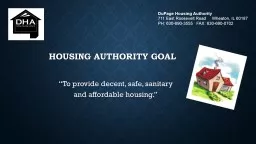 Housing Authority Goal