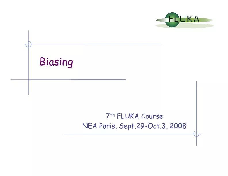 FLUKA Course, Paris Sept.29-Oct.3, 20082