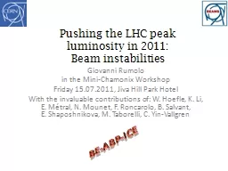 Pushing the LHC peak luminosity in 2011: