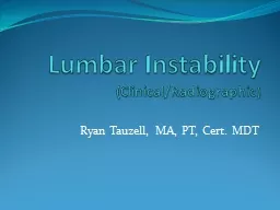 Lumbar Instability