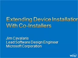 Extending Device Installation With Co-Installers