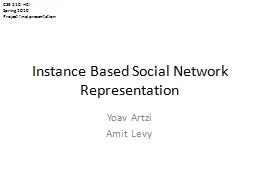 Instance Based Social Network Representation