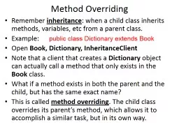 Method Overriding
