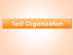 Text Organization