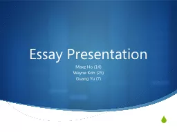 Essay Presentation