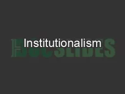 Institutionalism