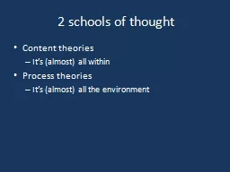 2 schools of thought