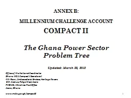 The Ghana Power Sector Problem Tree