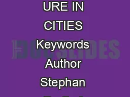 GARDENS AND AGRICULT URE IN CITIES Keywords Author Stephan Barthel Stockholm University