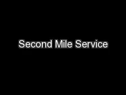 Second Mile Service