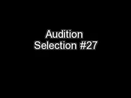 Audition Selection #27