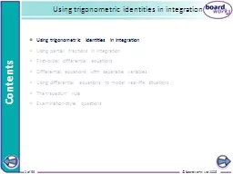 Using trigonometric identities in integration