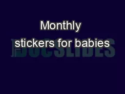 Monthly stickers for babies