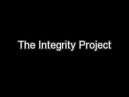 The Integrity Project