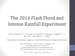 The 2014 Flash Flood and Intense Rainfall Experiment