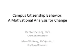 Campus Citizenship Behavior: