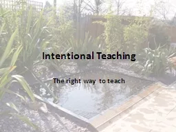 Intentional Teaching