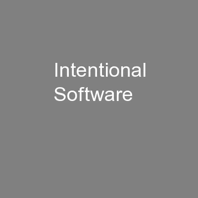 Intentional Software