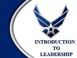 1 INTRODUCTION TO LEADERSHIP