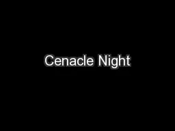 Cenacle Night