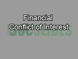 Financial Conflict of Interest