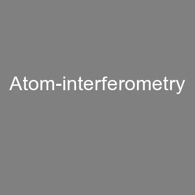 Atom-interferometry
