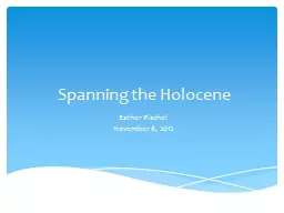 Spanning the Holocene