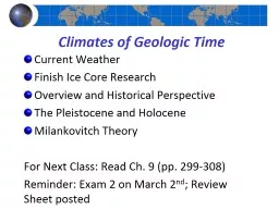 Climates of Geologic Time