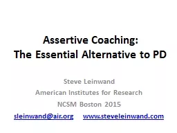 Assertive Coaching: