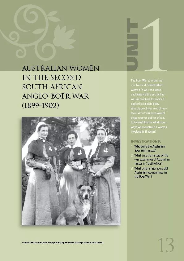 TheWarinvolvement of Australian war,nurses,and towards the end of the