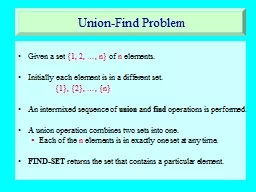 Union-Find Problem