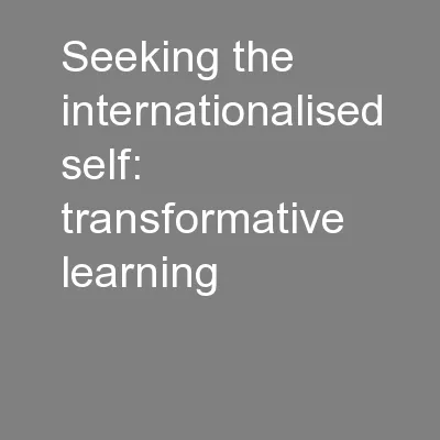 Seeking the internationalised self: transformative learning