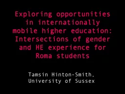Exploring opportunities in internationally mobile higher ed