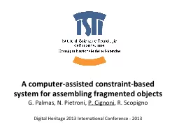 A computer-assisted constraint-based system for assembling