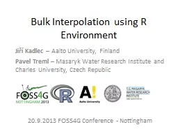 Bulk Interpolation using R Environment