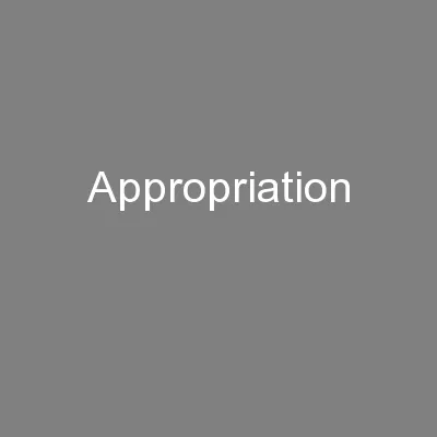 appropriation
