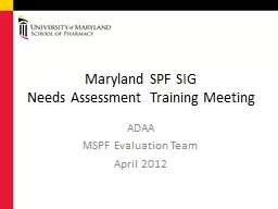 Maryland SPF SIG