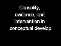 Causality, evidence, and intervention in conceptual develop