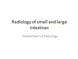 Radiology of small and large intestines