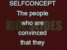 PROBLEMS  WHY WE FORGET NEGATIVE SELFCONCEPT The people who are convinced that they cannot